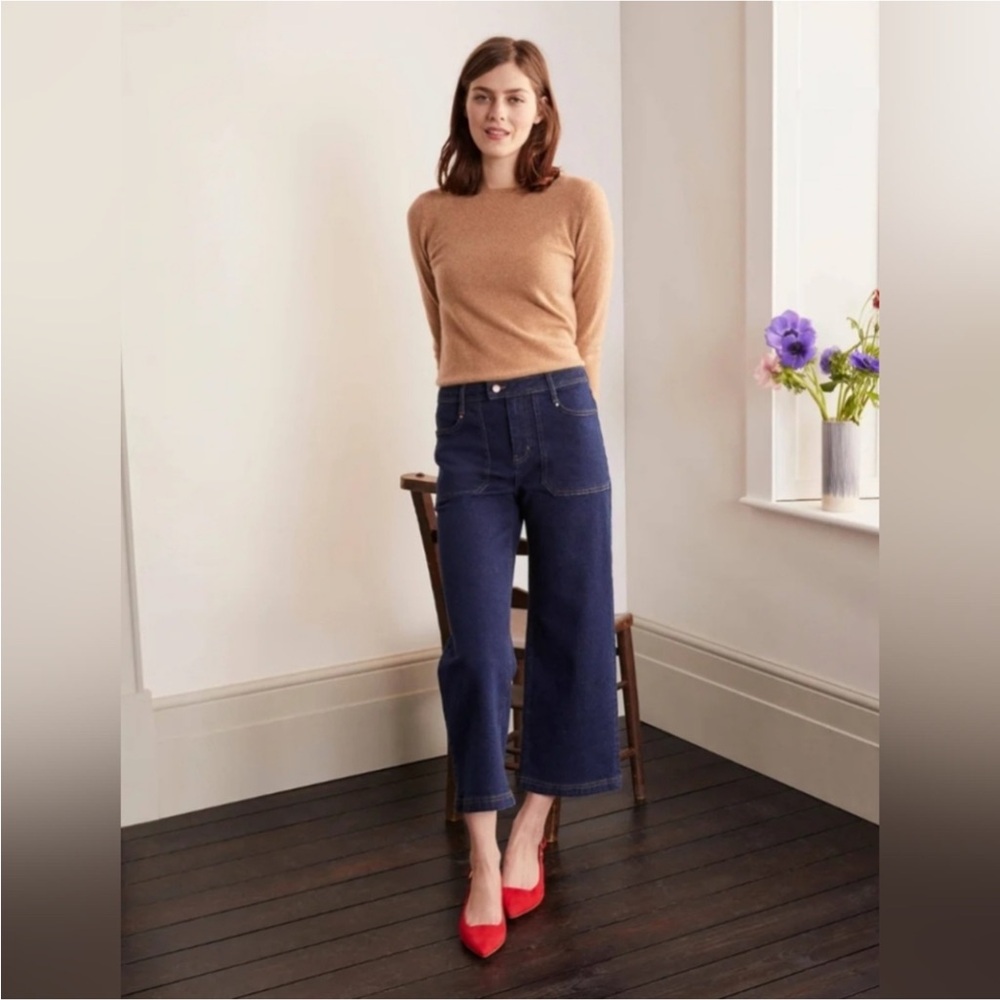 ✨NWT✨Boden Cropped Wide Leg Cargo Jeans